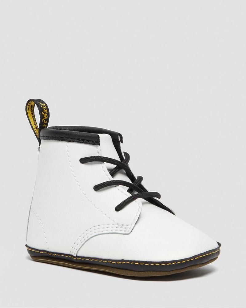 Dr Martens Newborn 1460 Auburn Leren Booties Vrijetijdslaarzen Kinderen Wit | NL 15BEX